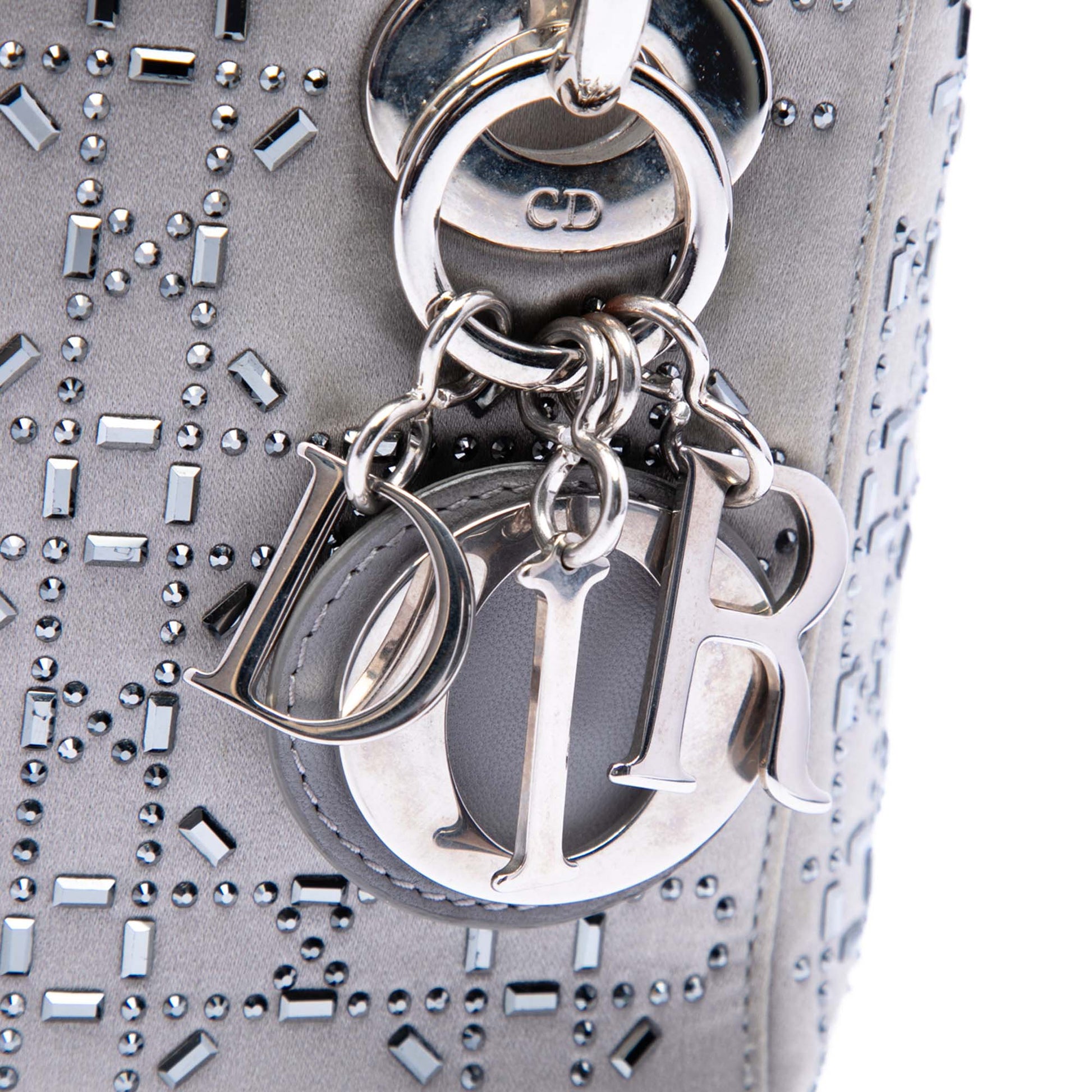 Dior Mini Satin Cannage Crystal Embellished Lady Dior
