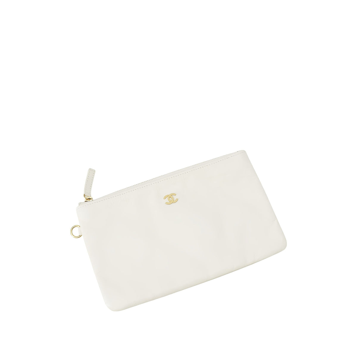Chanel Small Quilted Shiny Calfskin 22 Handbag — White