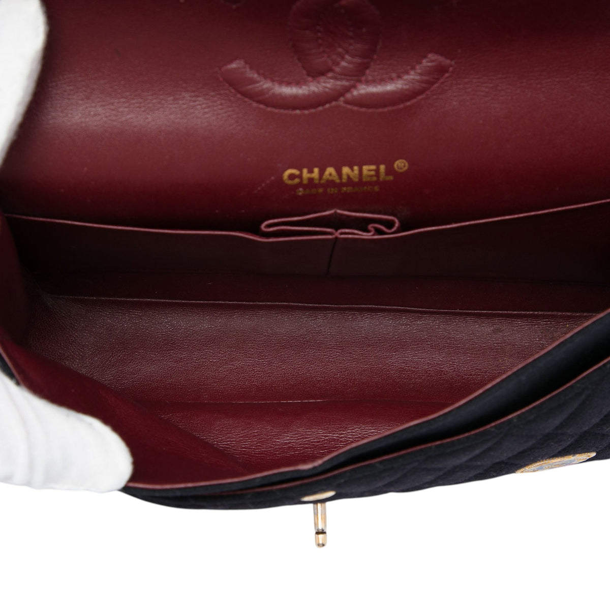 Chanel Paris Hamburg Medium Classic Jersey Coco Sailor Charms Double Flap