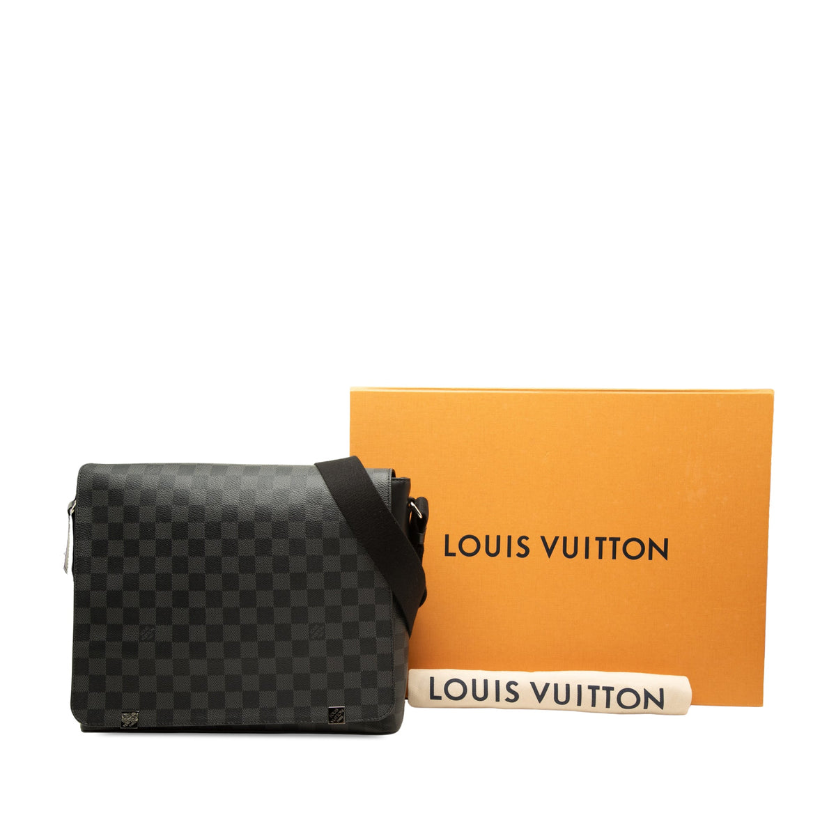 Louis Vuitton Damier Graphite District PM — Black