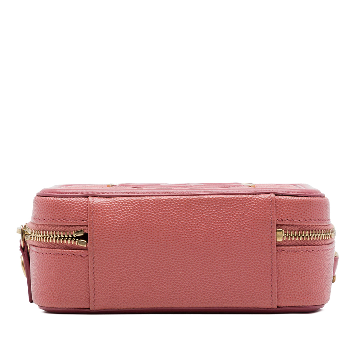 Chanel Caviar CC Filigree Vanity Clutch with Chain — Pink