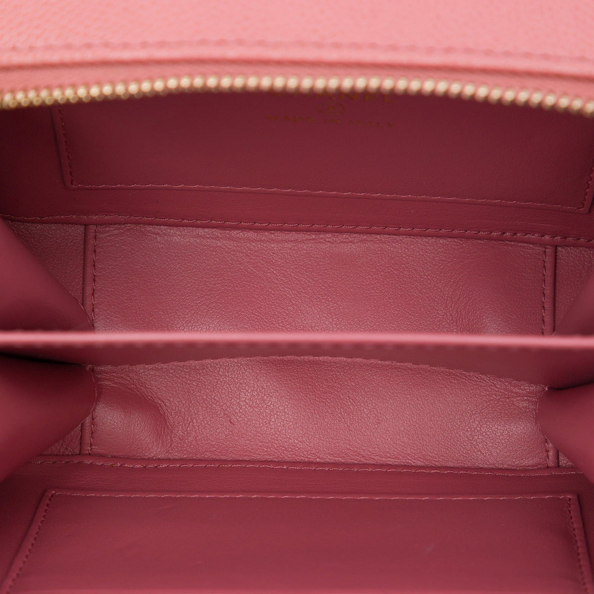 Chanel Caviar CC Filigree Vanity Clutch with Chain — Pink