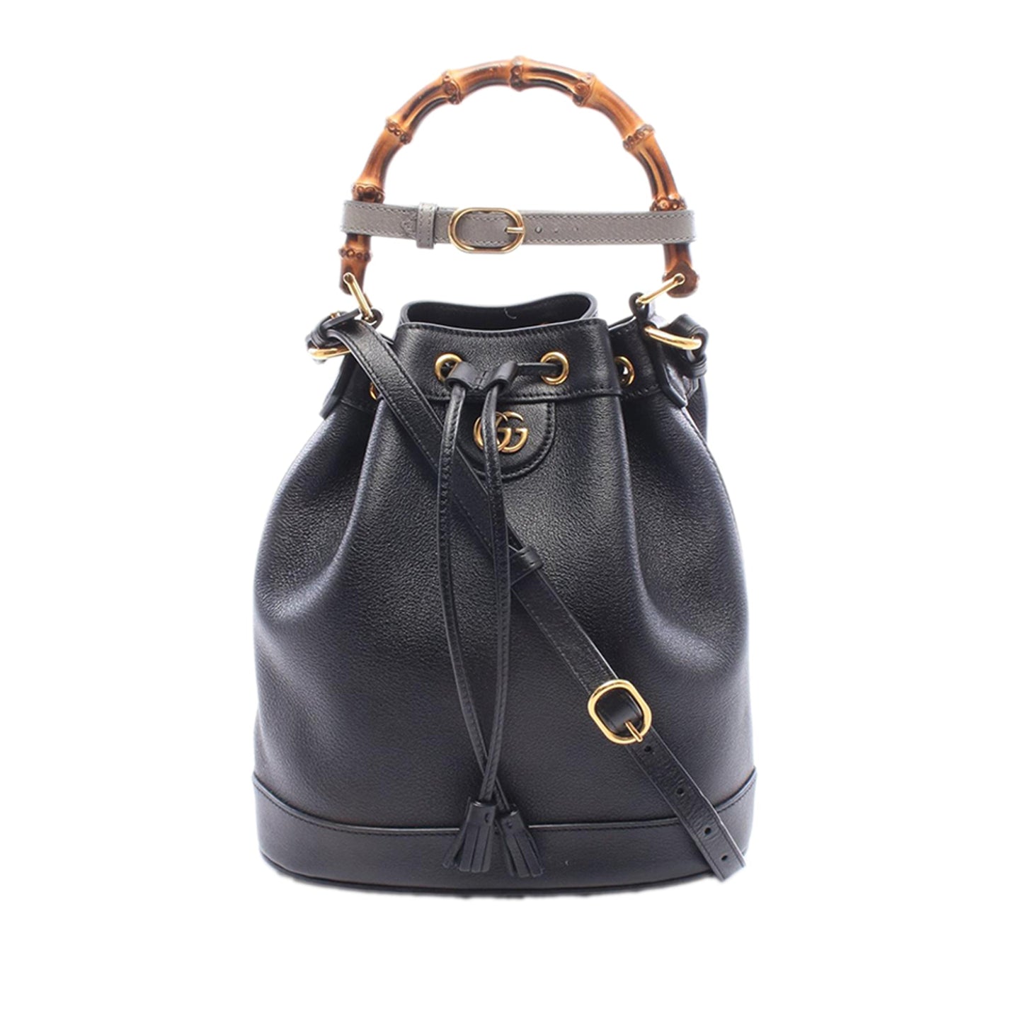 Gucci Calfskin Bamboo Diana Bucket Bag