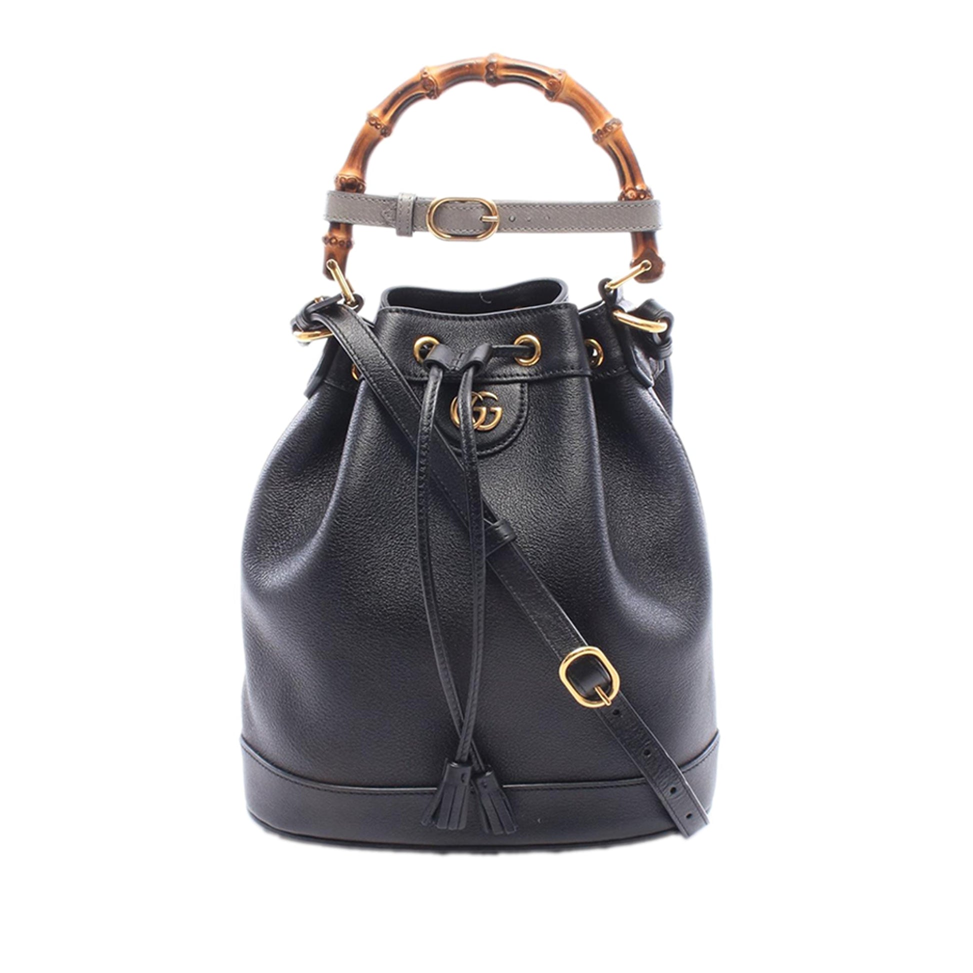 Gucci Calfskin Bamboo Diana Bucket Bag
