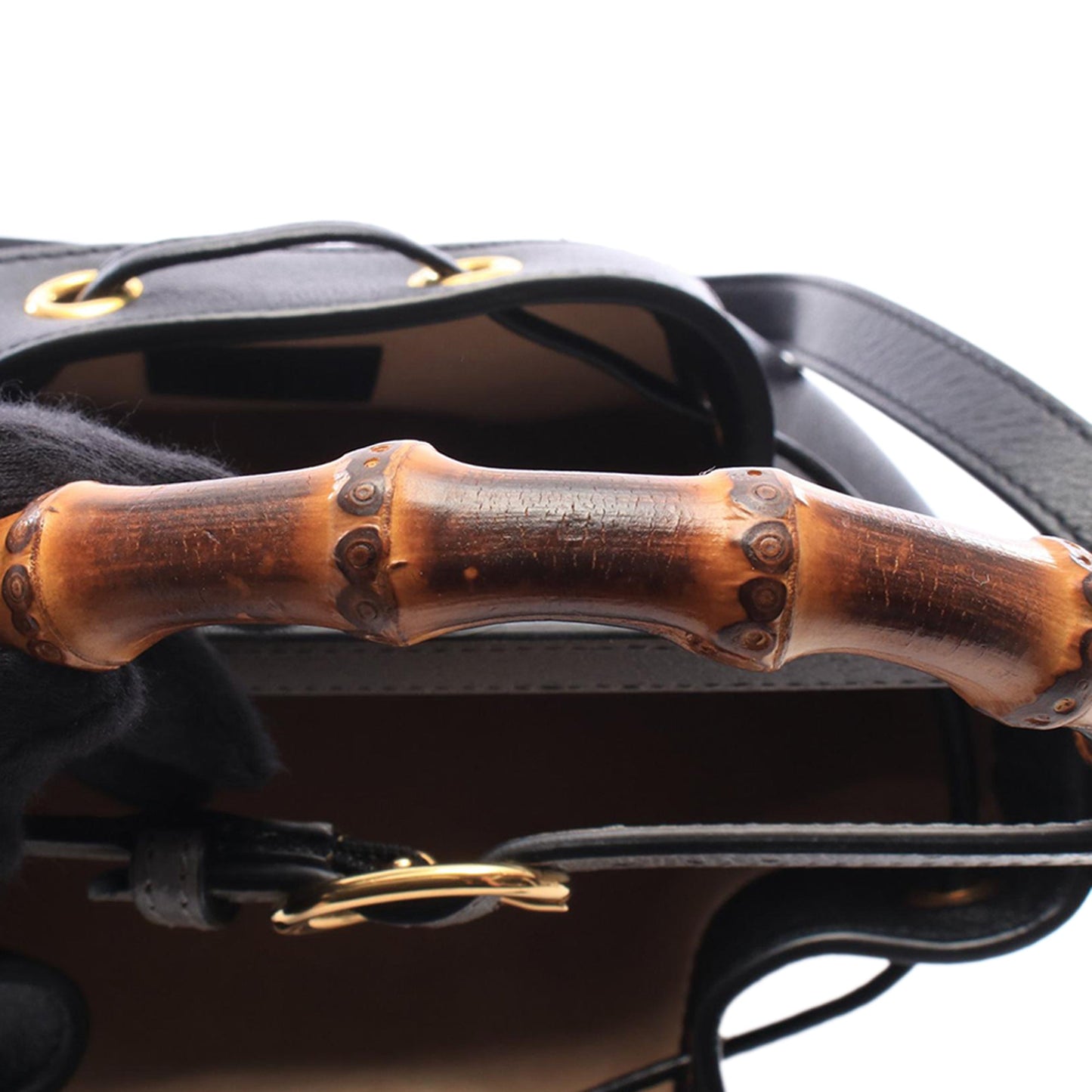 Gucci Calfskin Bamboo Diana Bucket Bag