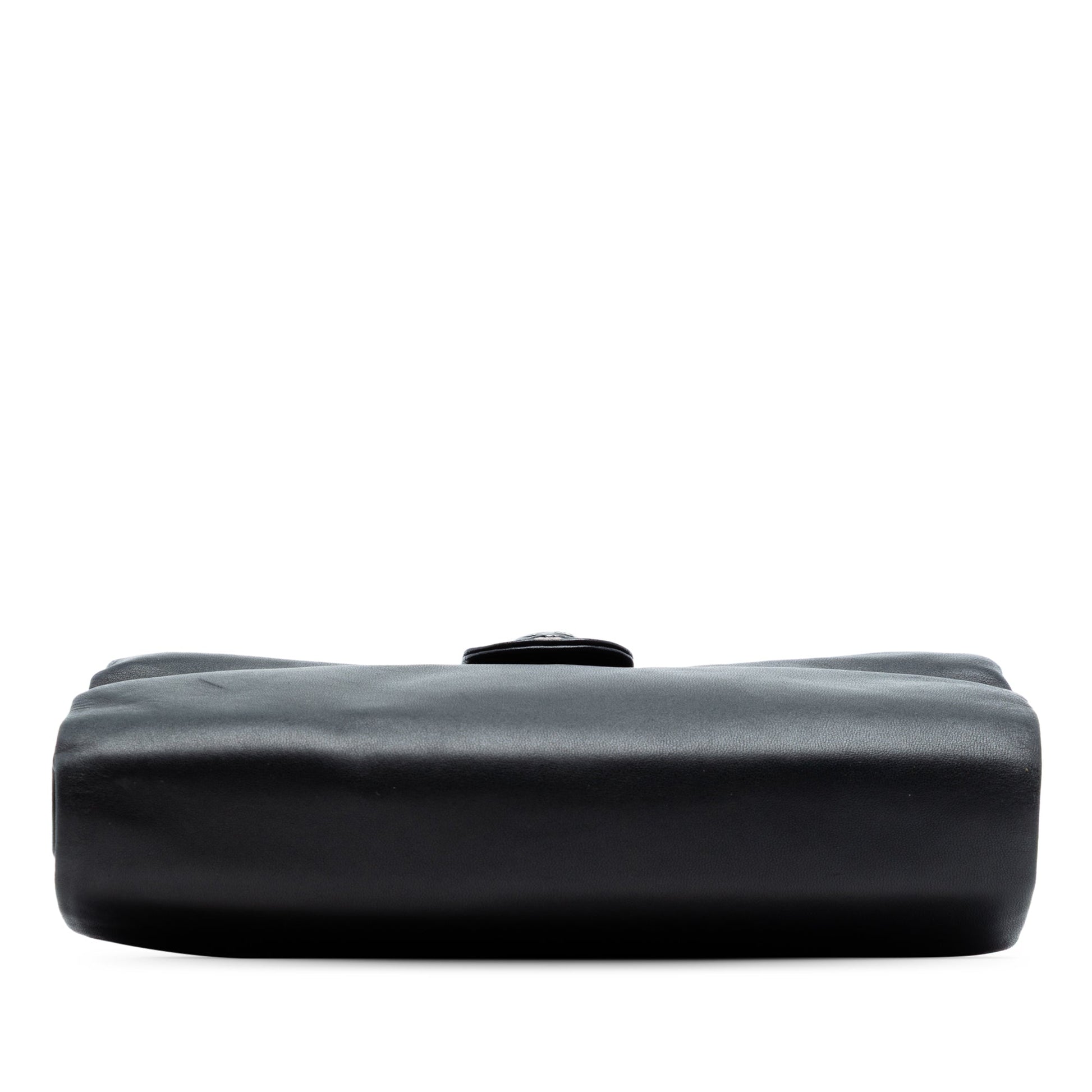 Lambskin Globe Emblem Clutch