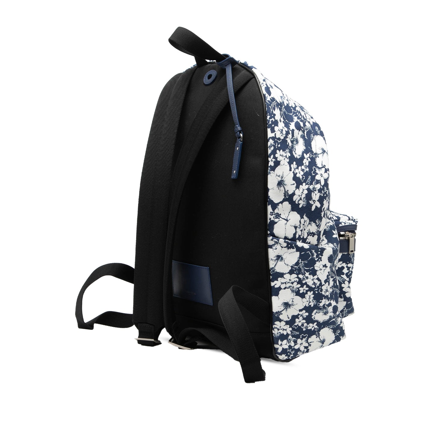 Saint Laurent Canvas Hibiscus Flower City Backpack