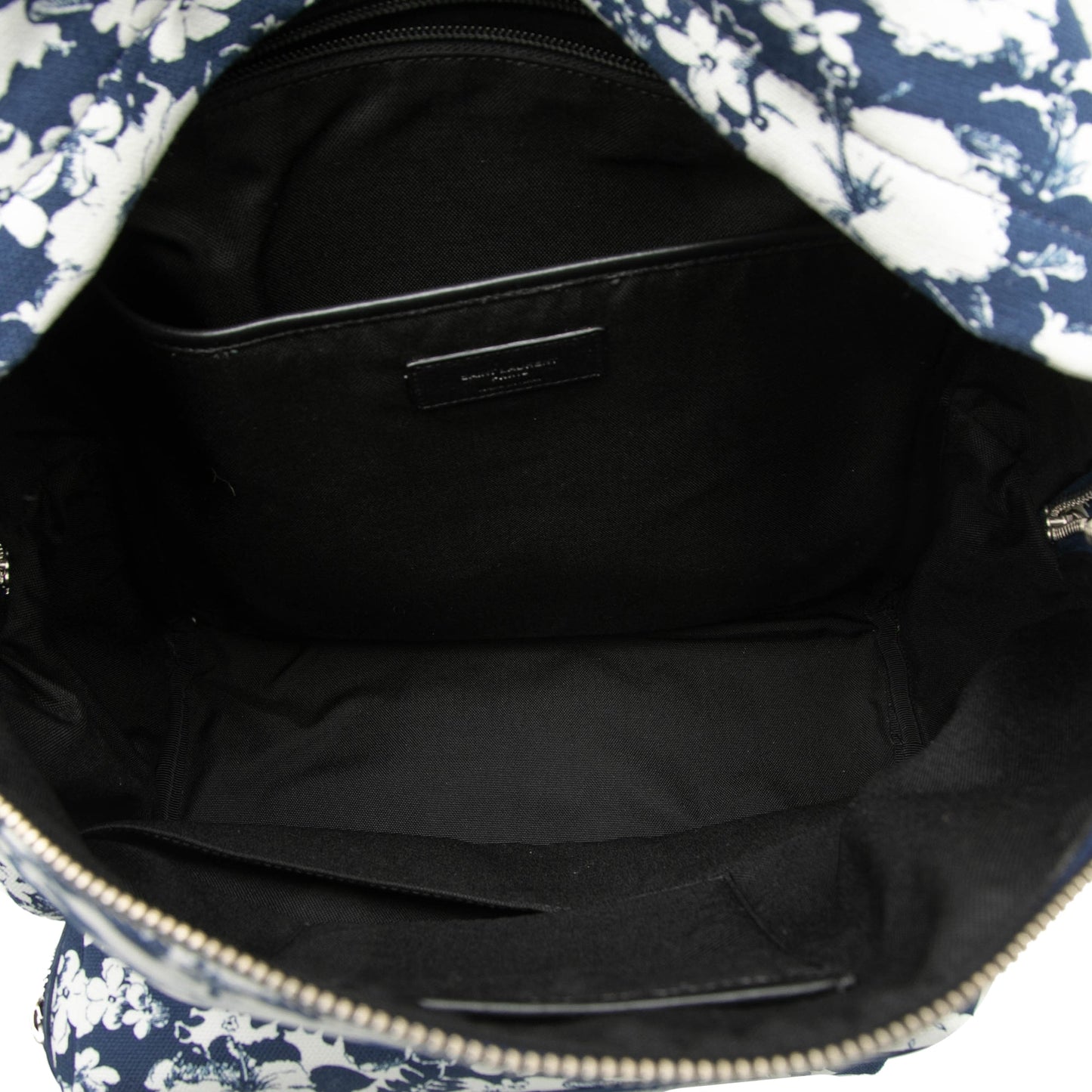 Saint Laurent Canvas Hibiscus Flower City Backpack