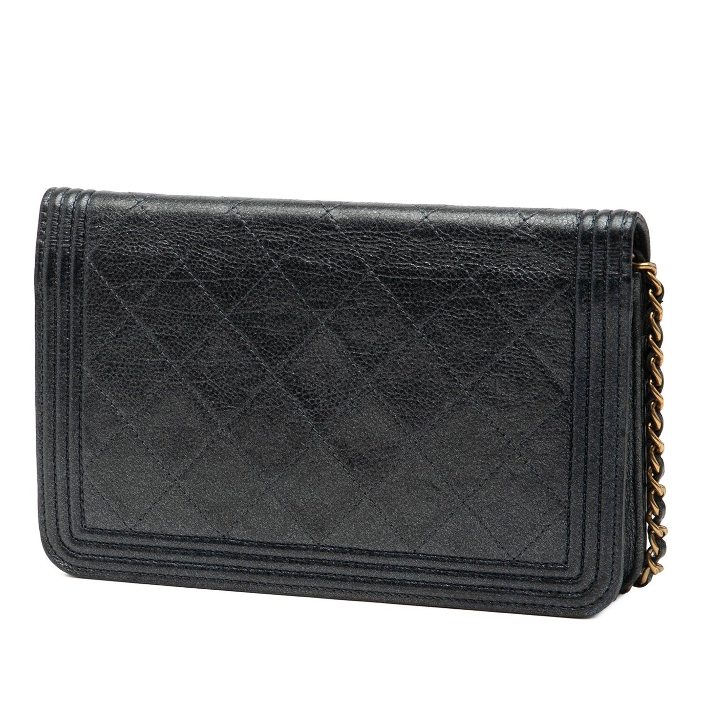 Chanel Quilted Calfskin Boy Wallet on Chain