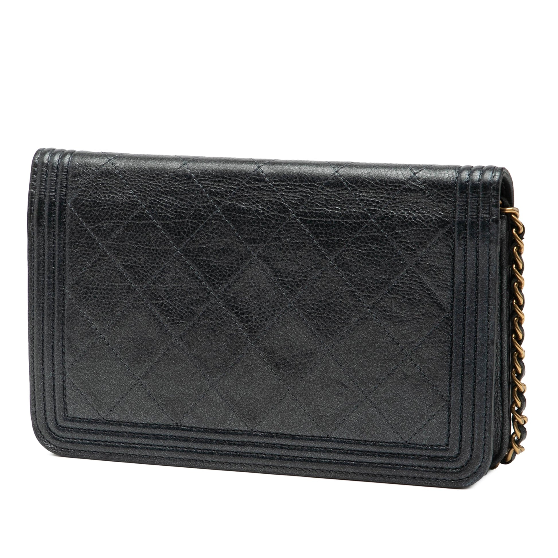 Chanel Quilted Calfskin Boy Wallet on Chain