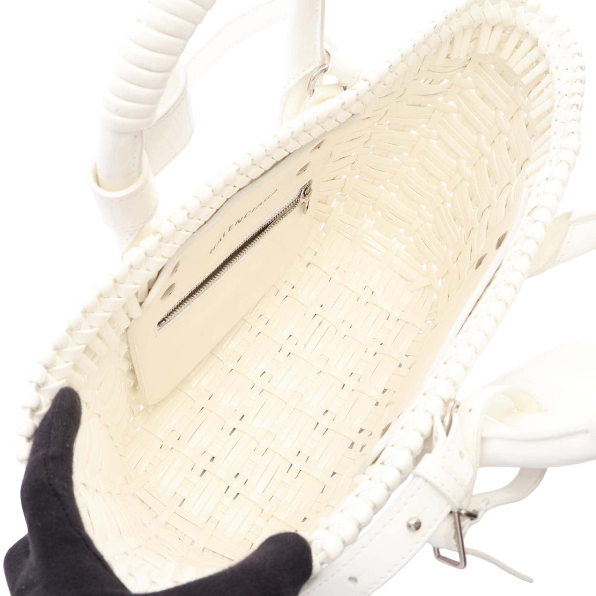 Balenciaga Faux Leather Bistro Panier XS