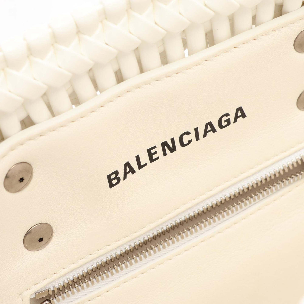 Balenciaga Faux Leather Bistro Panier XS