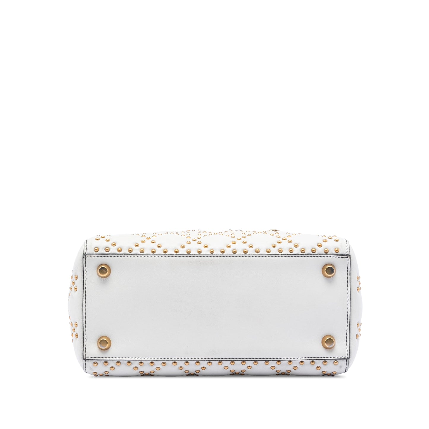 Dior Medium Lambskin Cannage Studded Supple Lady Dior