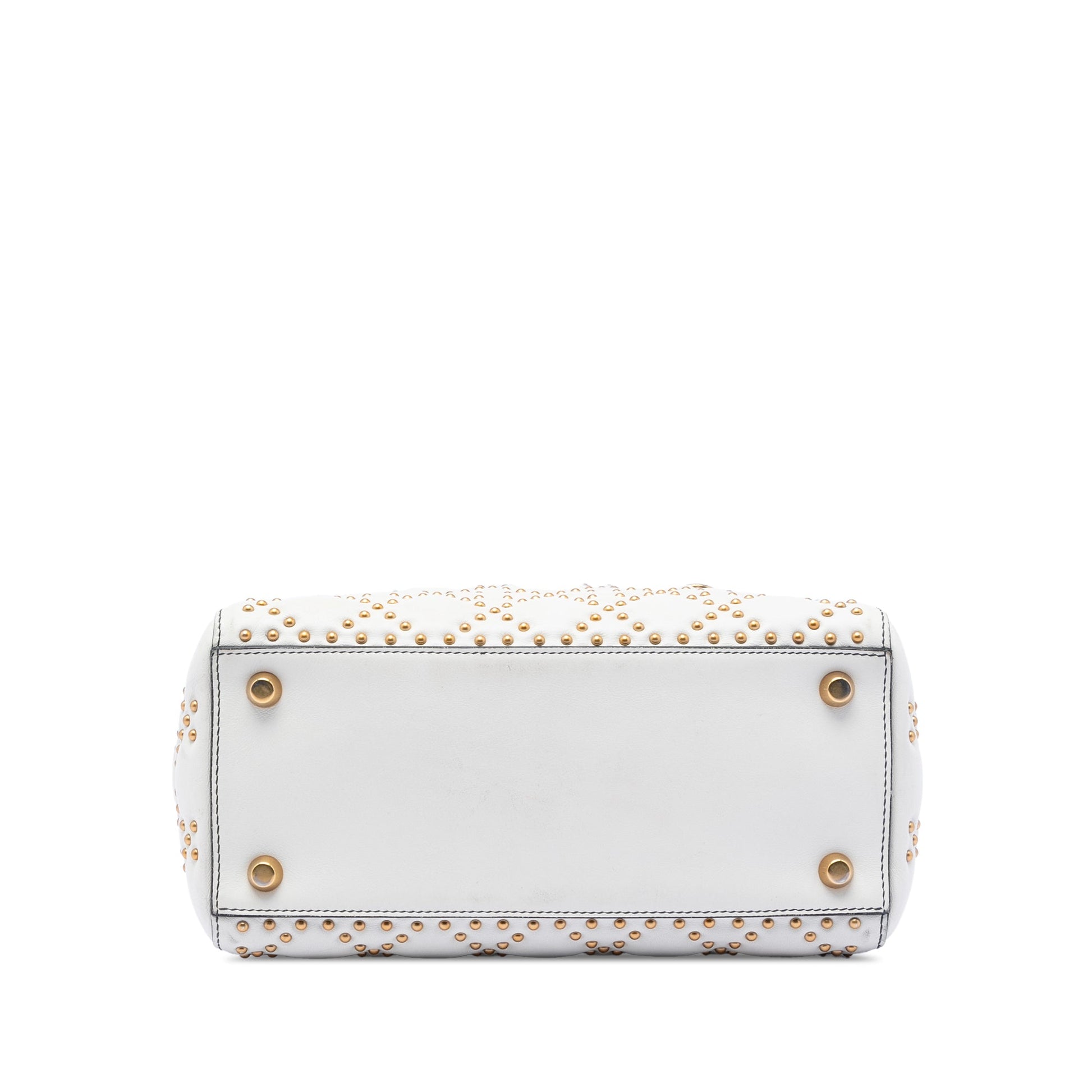 Dior Medium Lambskin Cannage Studded Supple Lady Dior