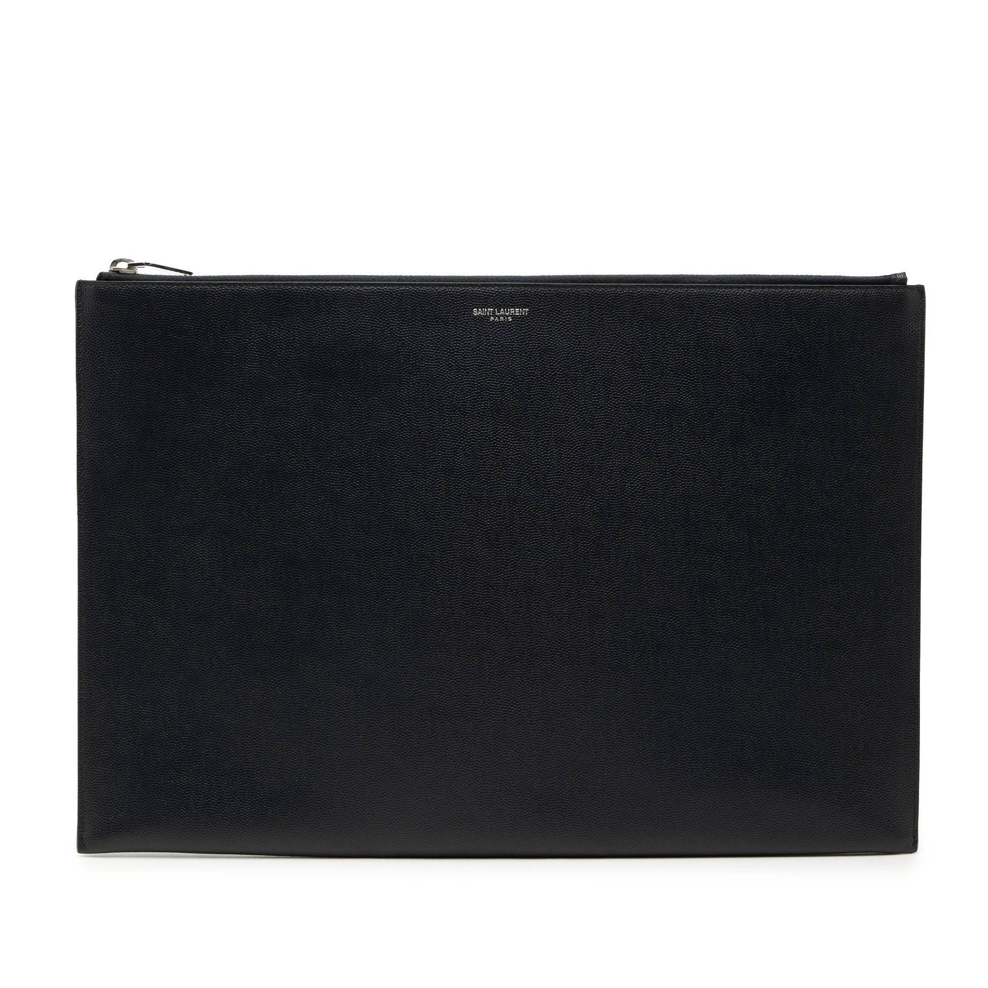 Saint Laurent Grain De Poudre Zip Document Holder
