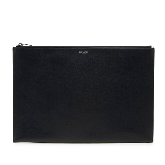 Saint Laurent Grain De Poudre Zip Document Holder