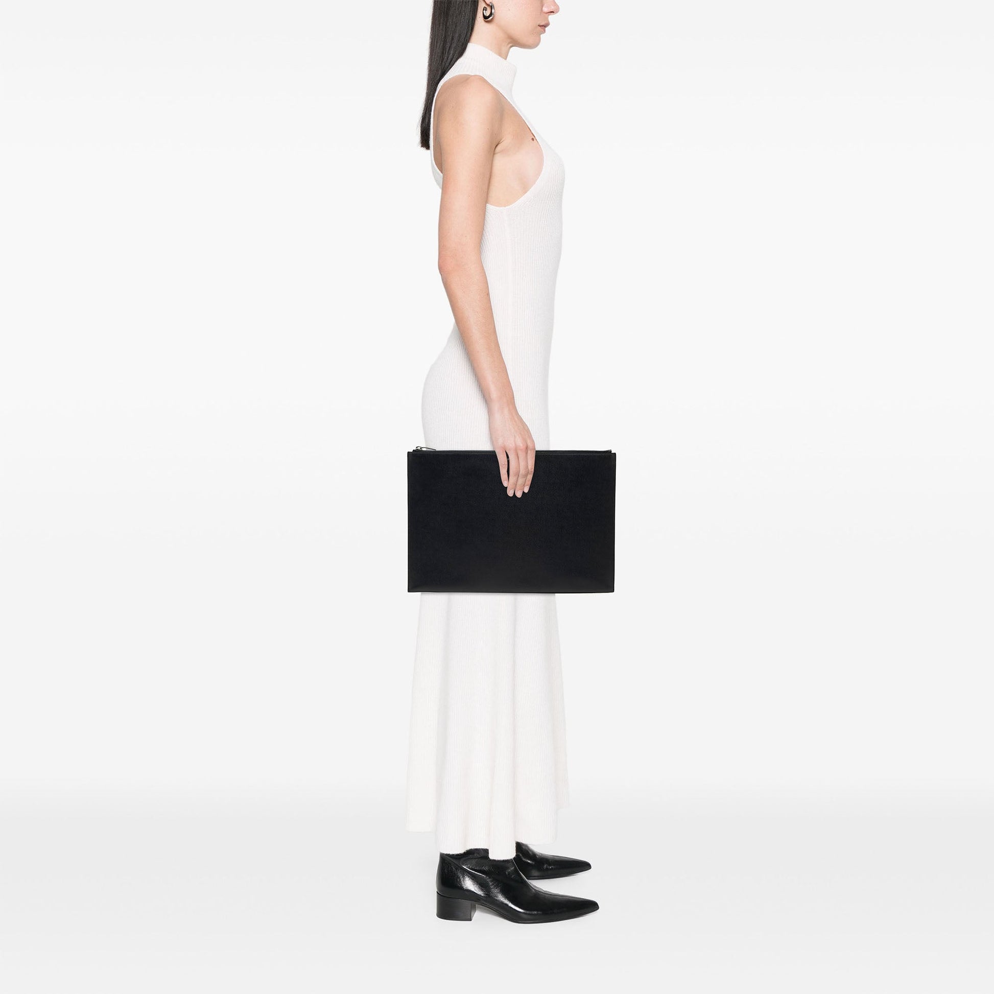 Saint Laurent Grain De Poudre Zip Document Holder