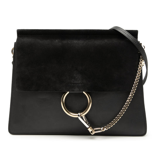 Chloé Medium Calfskin and Suede Faye Crossbody