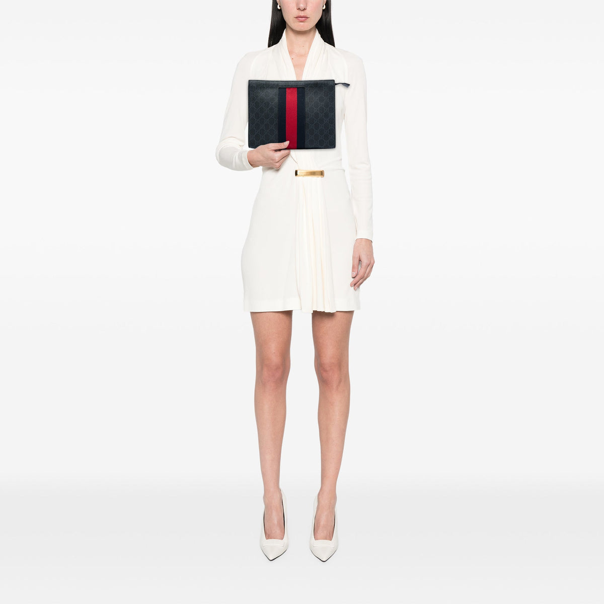 Gucci GG Supreme Web Clutch