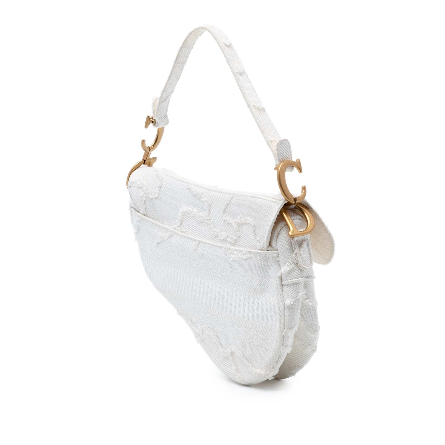 Dior Canvas Embroidered Camouflage Saddle Bag