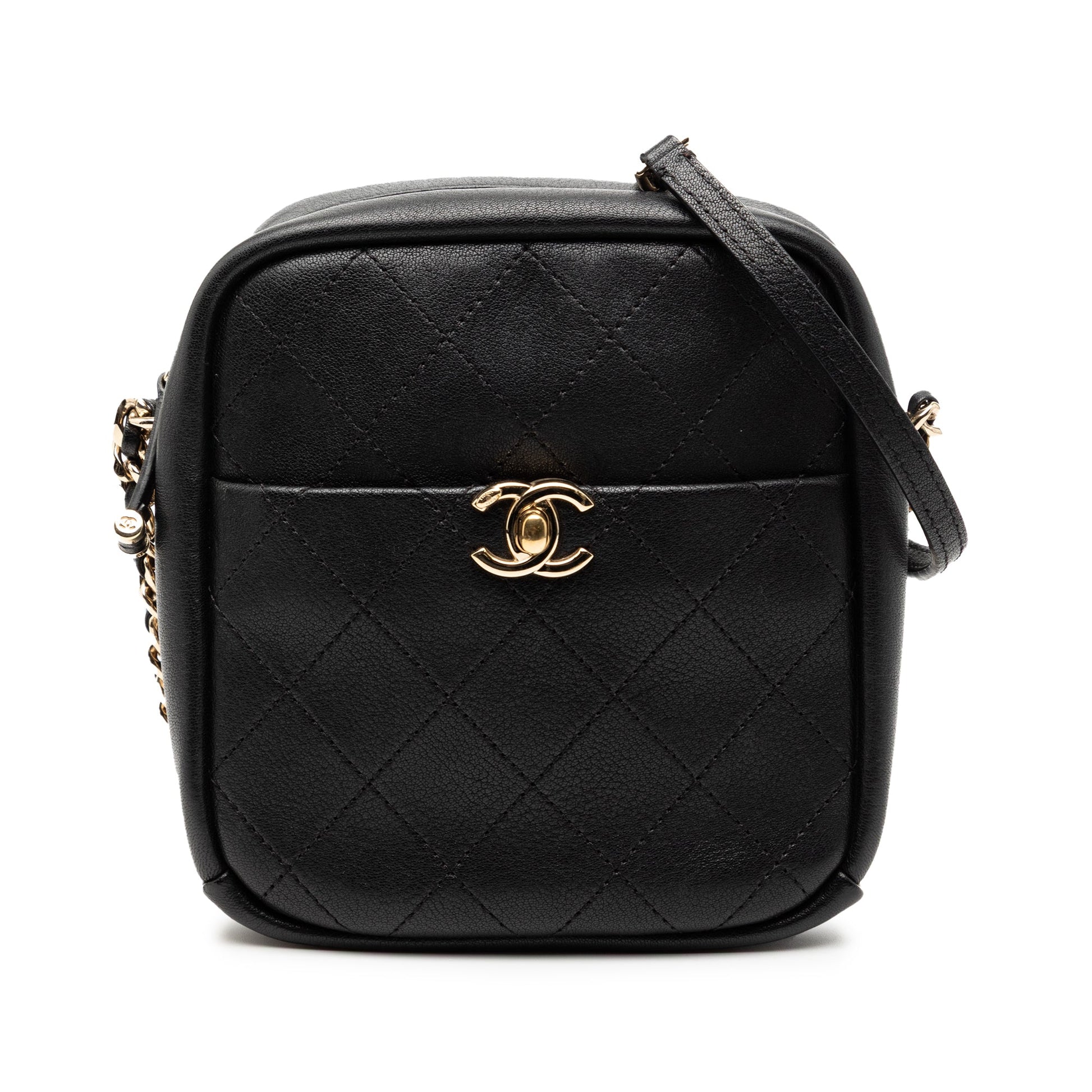 Chanel Stitched Goatskin Casual Trip North South Camera Case