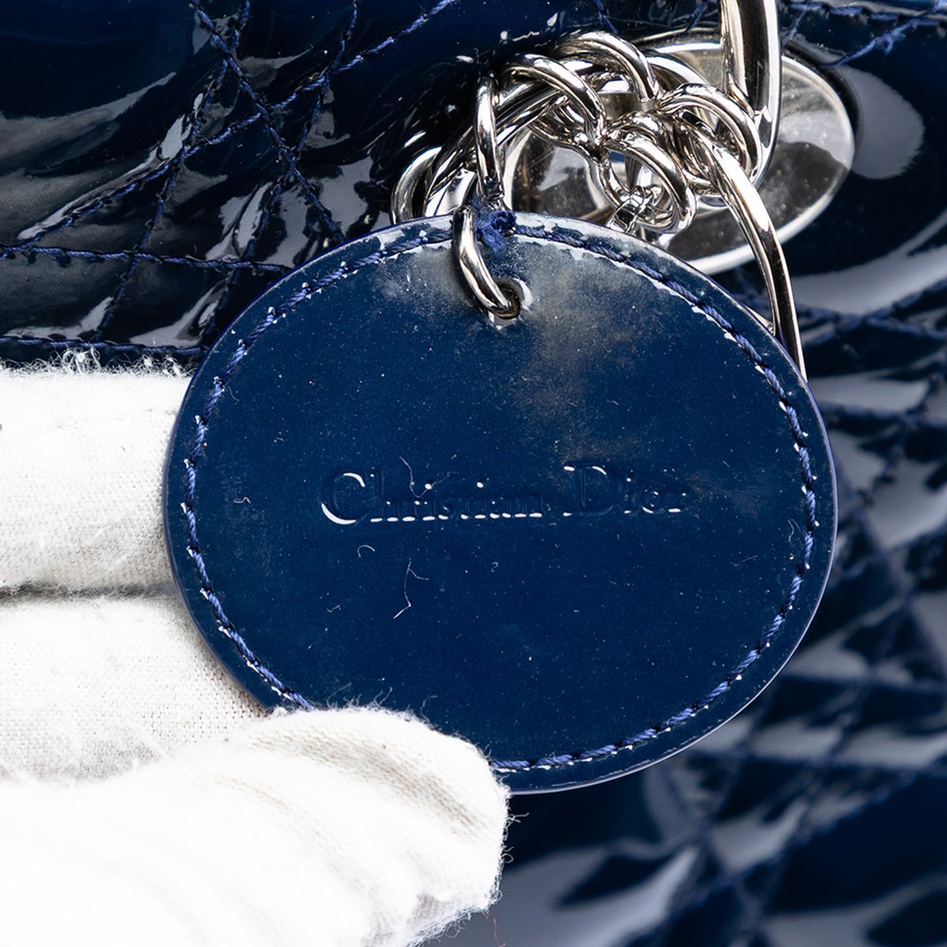 Dior Large Patent Cannage Lady Dior
