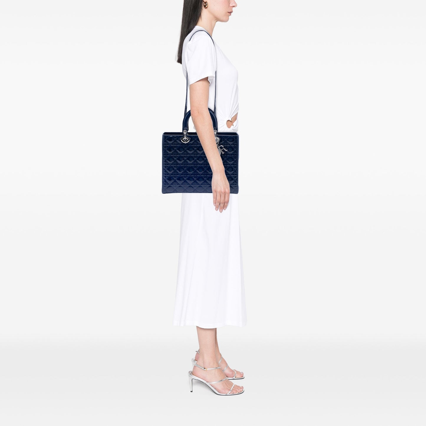 Dior Large Patent Cannage Lady Dior