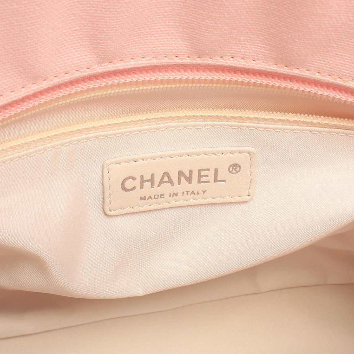 Chanel Small Quilted Canvas Paris Biarritz Tote — Pink