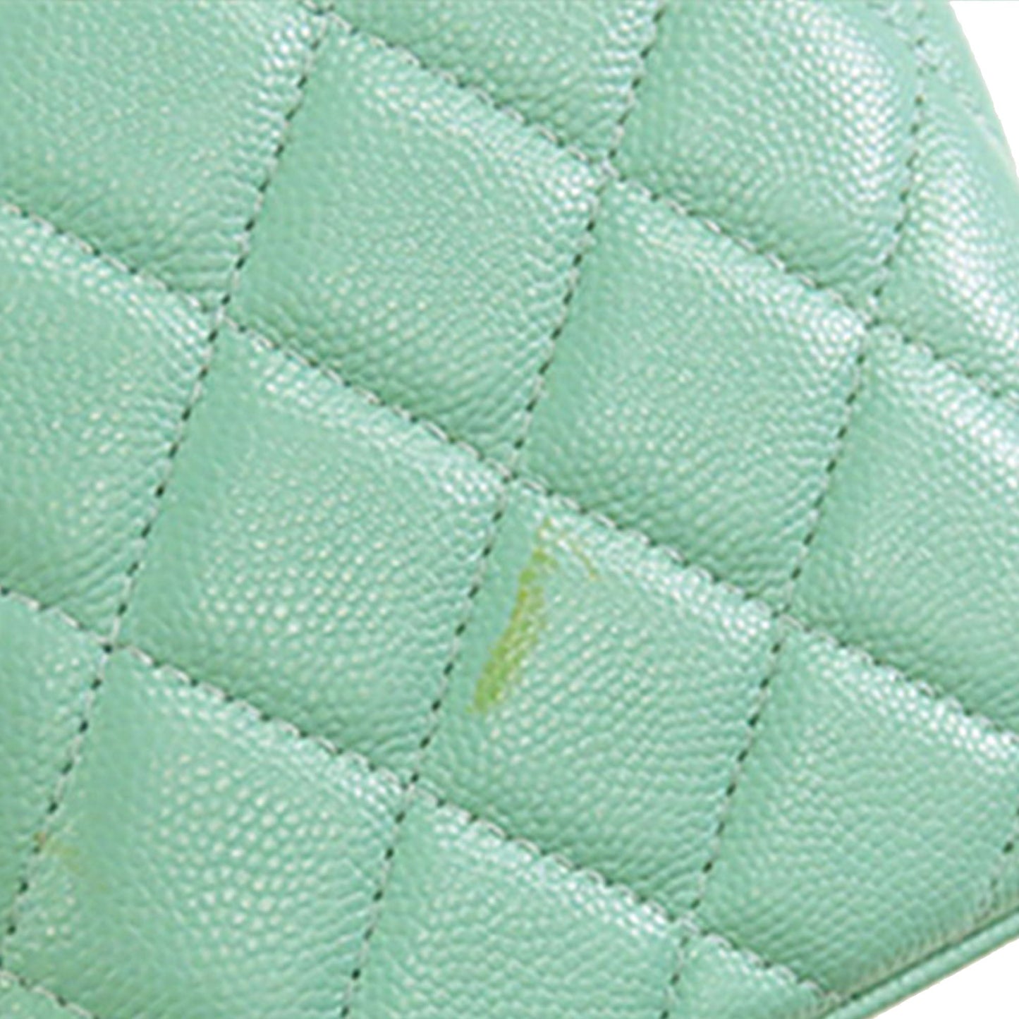 Chanel Small CC Caviar Top Handle Vanity Case with Chain