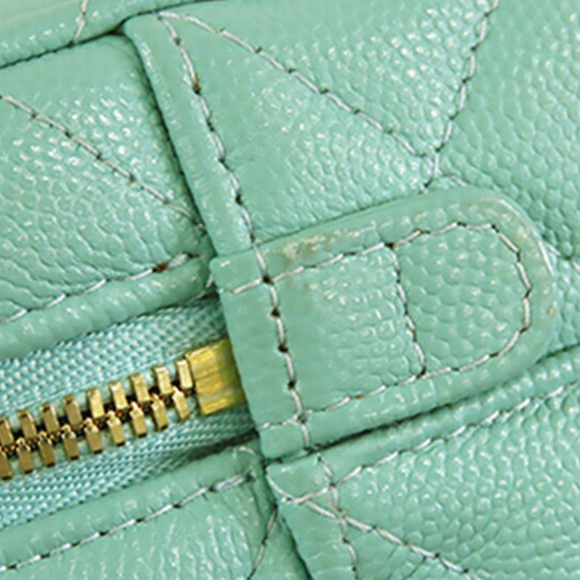 Chanel Small CC Caviar Top Handle Vanity Case with Chain