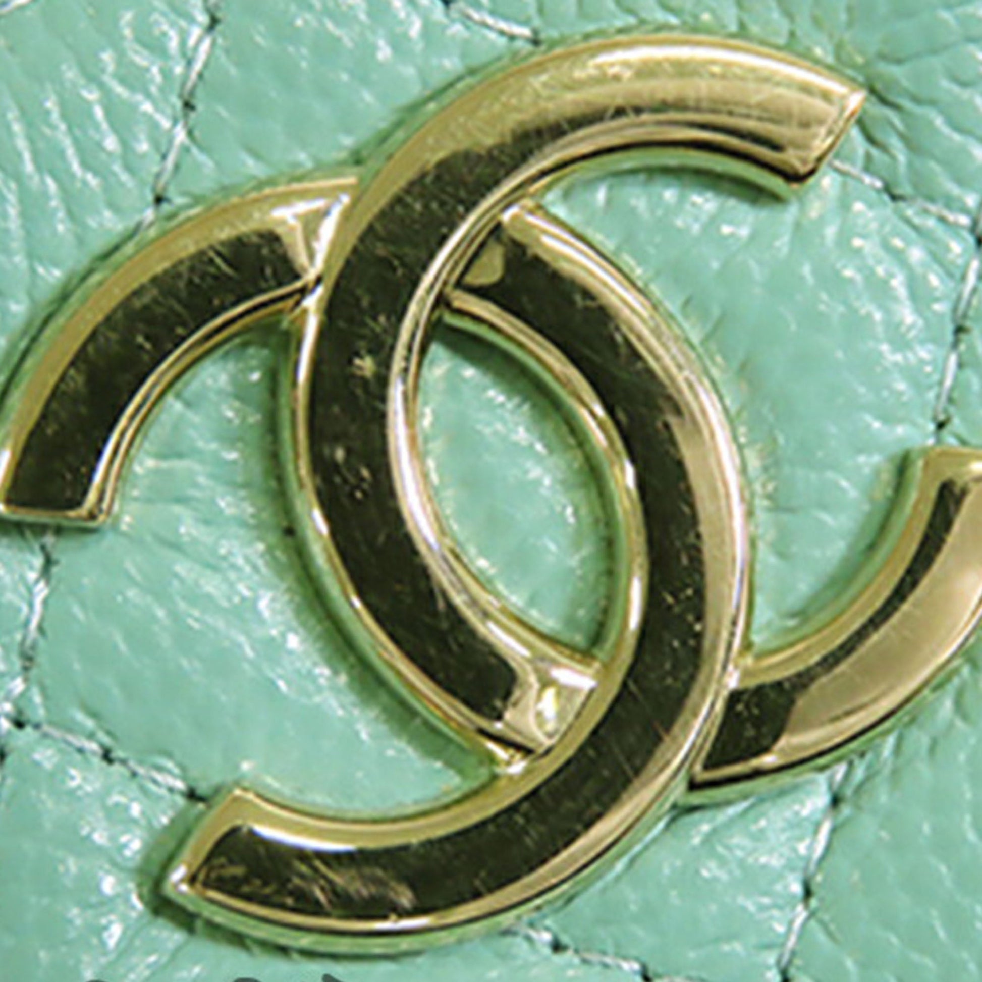 Chanel Small CC Caviar Top Handle Vanity Case with Chain