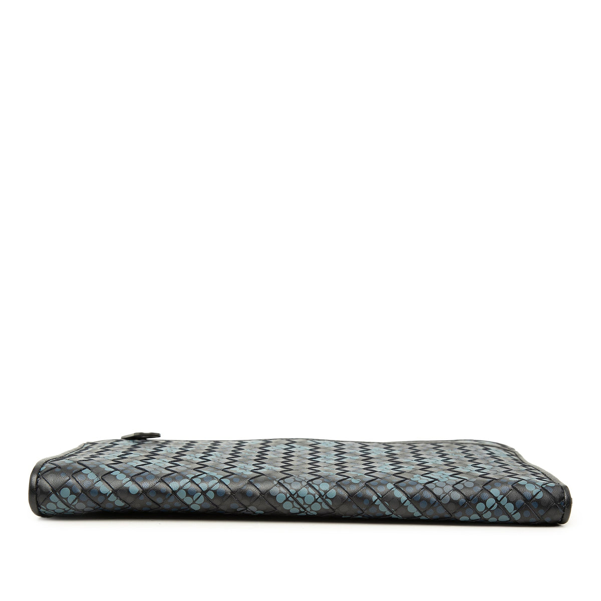 Bottega Veneta Nappa Intrecciato Polka Dot Document Wristlet Clutch — Blue