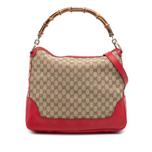 Gucci GG Canvas Bamboo Diana Satchel