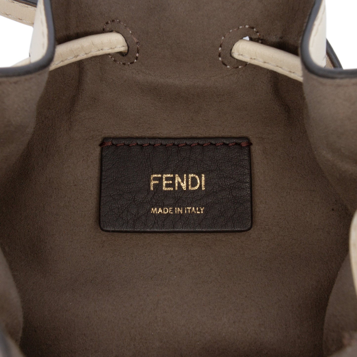 Fendi Mini Zucca Suede Mon Tresor Bucket Bag