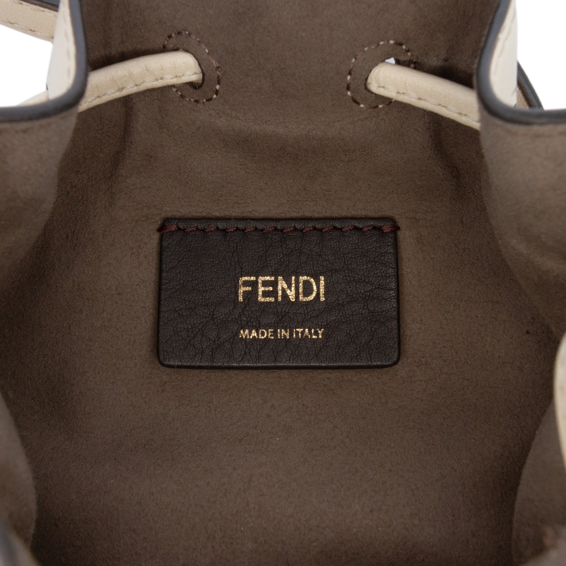 Fendi Mini Zucca Suede Mon Tresor Bucket Bag