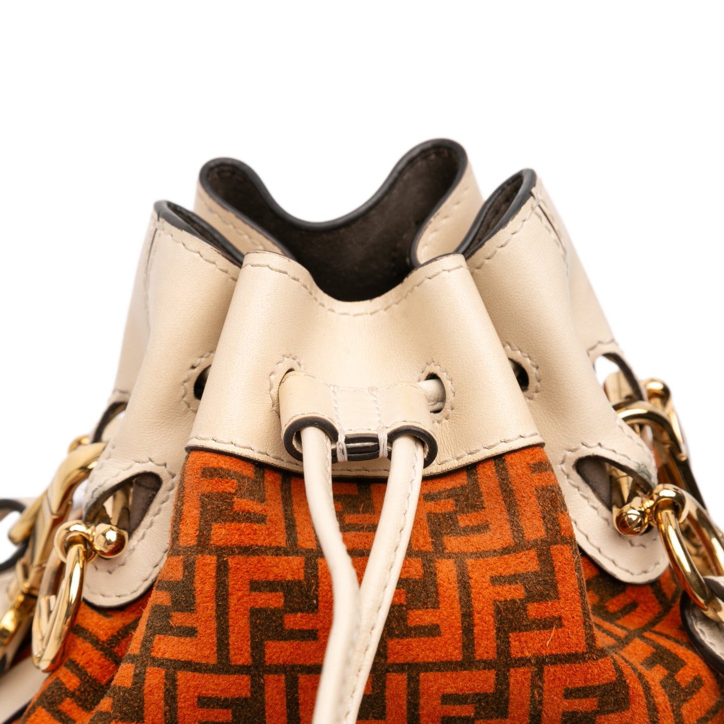 Fendi Mini Zucca Suede Mon Tresor Bucket Bag