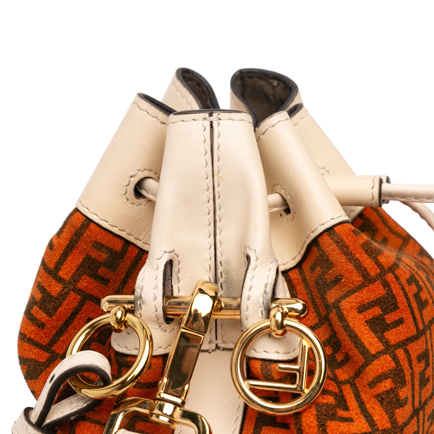 Fendi Mini Zucca Suede Mon Tresor Bucket Bag
