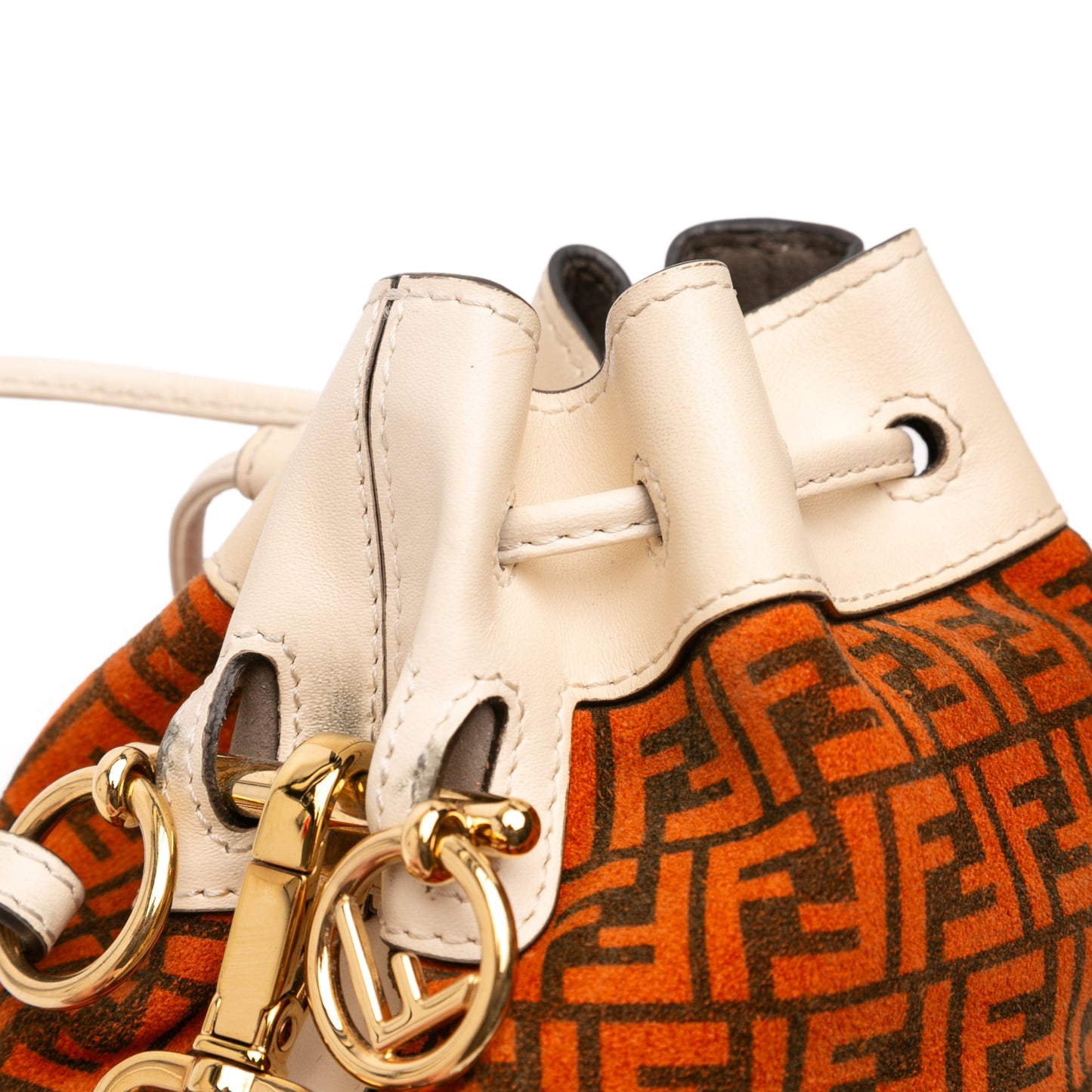Fendi Mini Zucca Suede Mon Tresor Bucket Bag