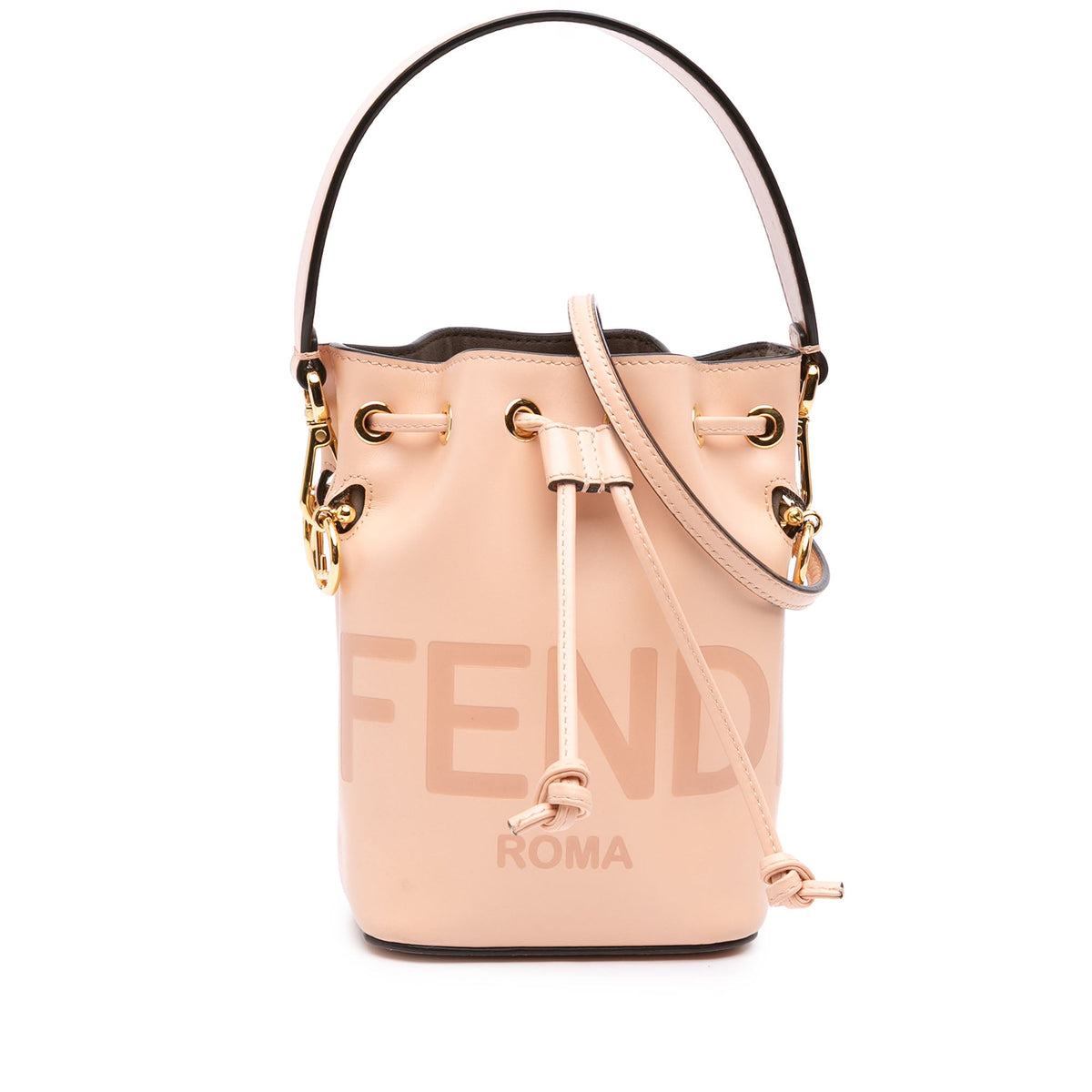 Fendi Mini Calfskin Mon Tresor Bucket Bag — Pink