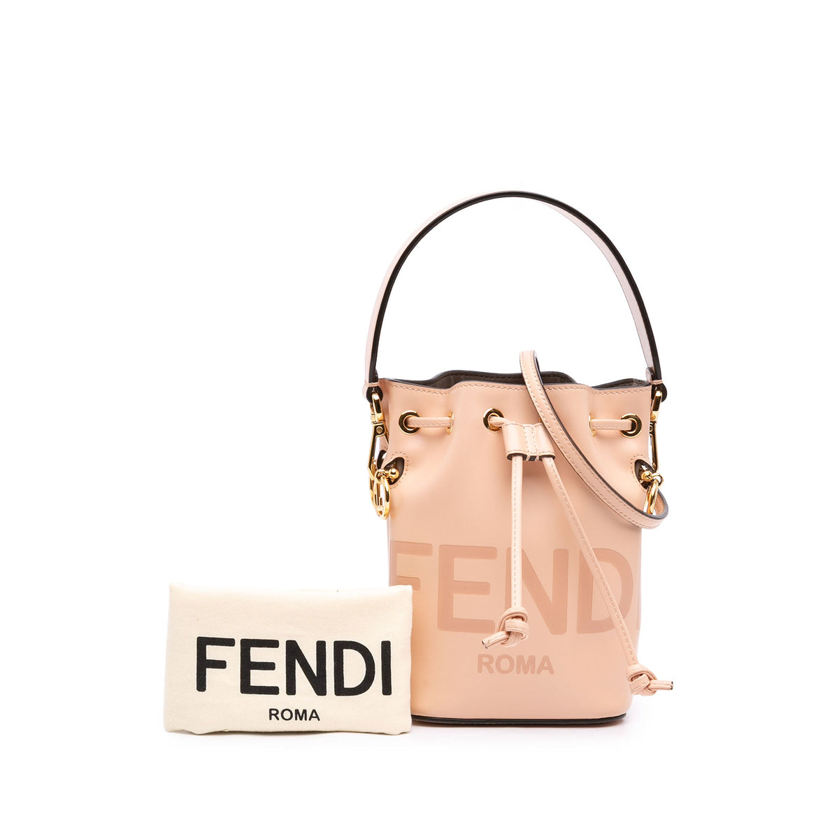 Fendi Mini Calfskin Mon Tresor Bucket Bag — Pink
