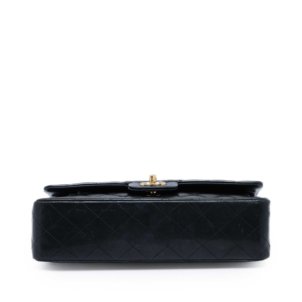 Chanel Medium Classic Lambskin Double Flap — Black
