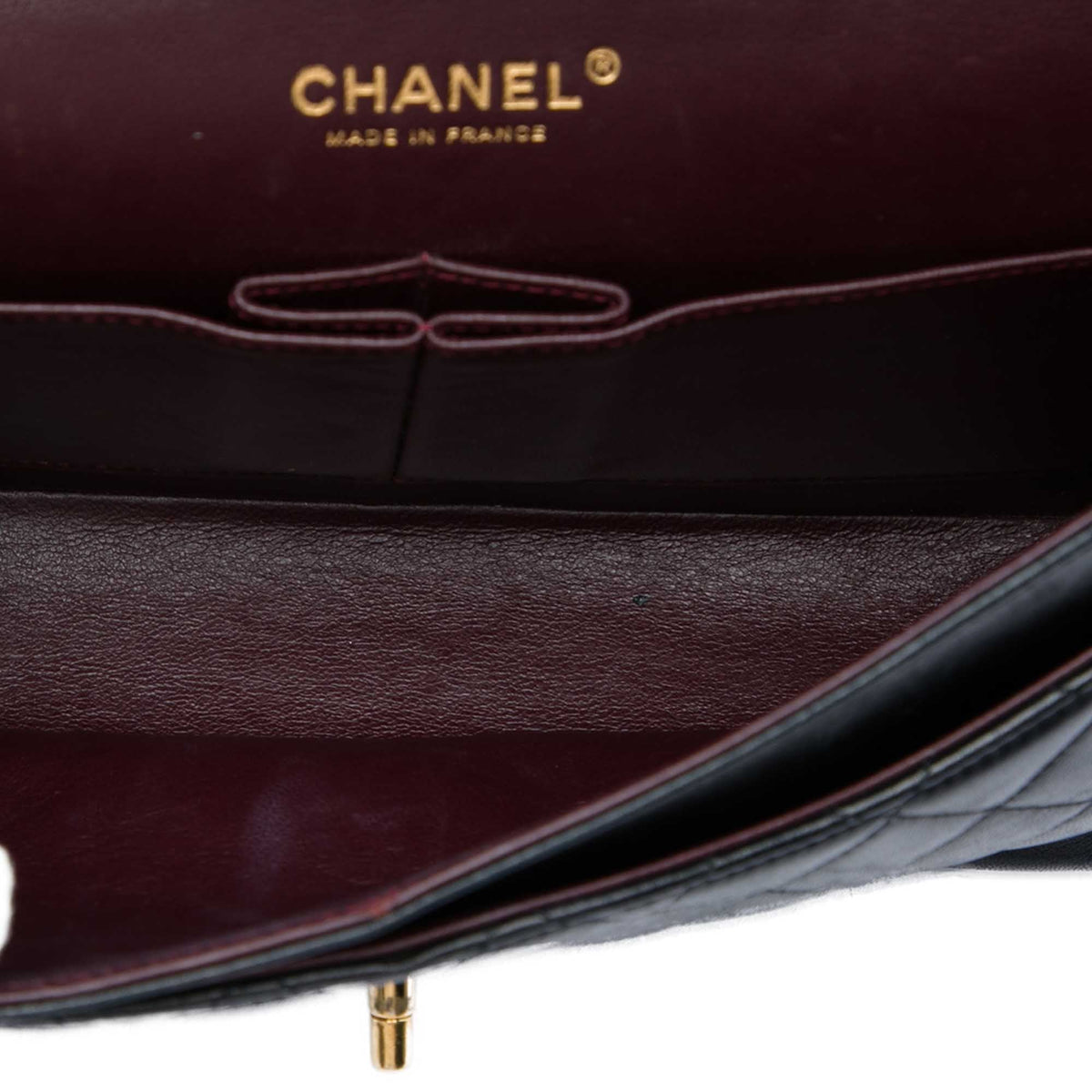 Chanel Medium Classic Lambskin Double Flap — Black