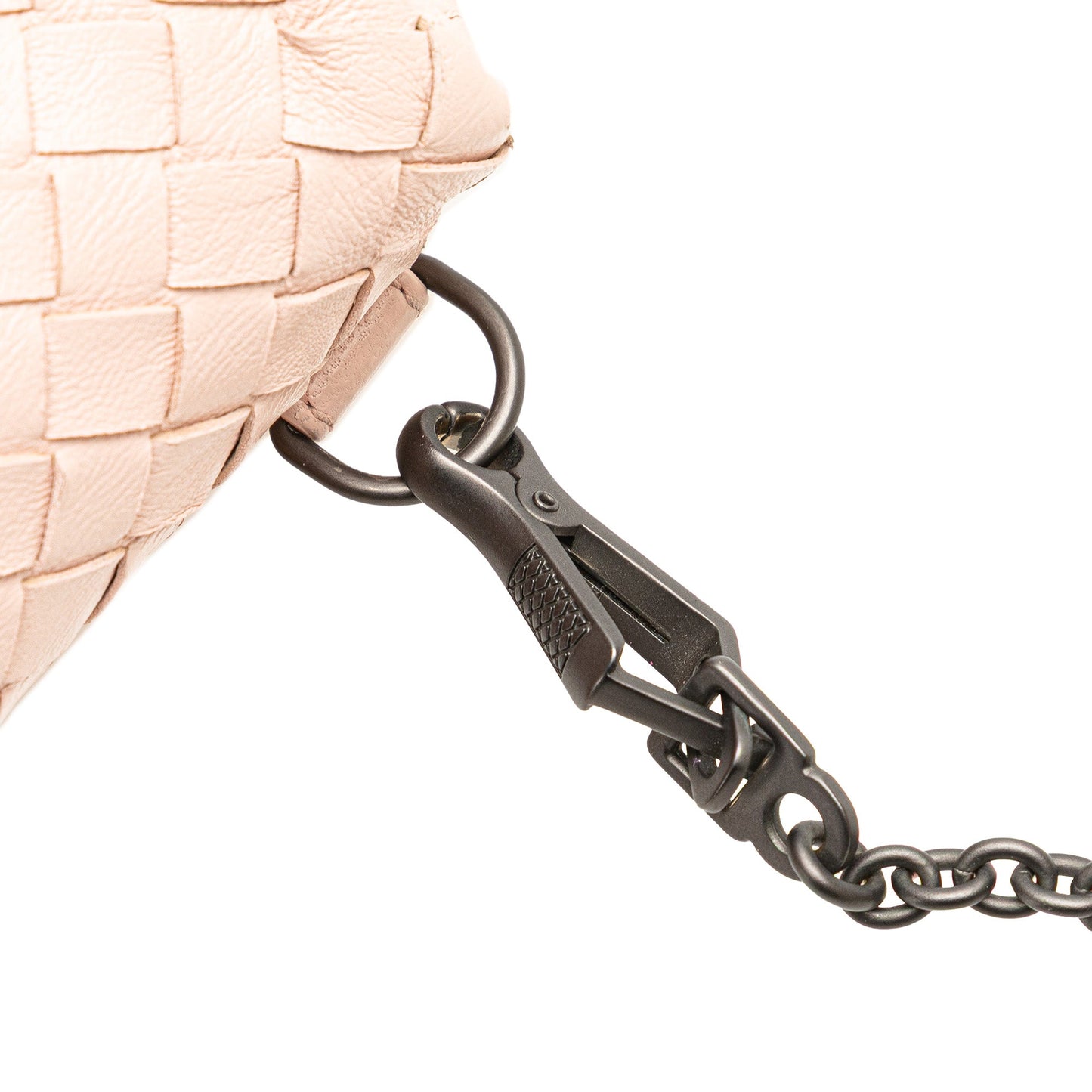 Bottega Veneta Leather Intrecciato Chain Flap Crossbody