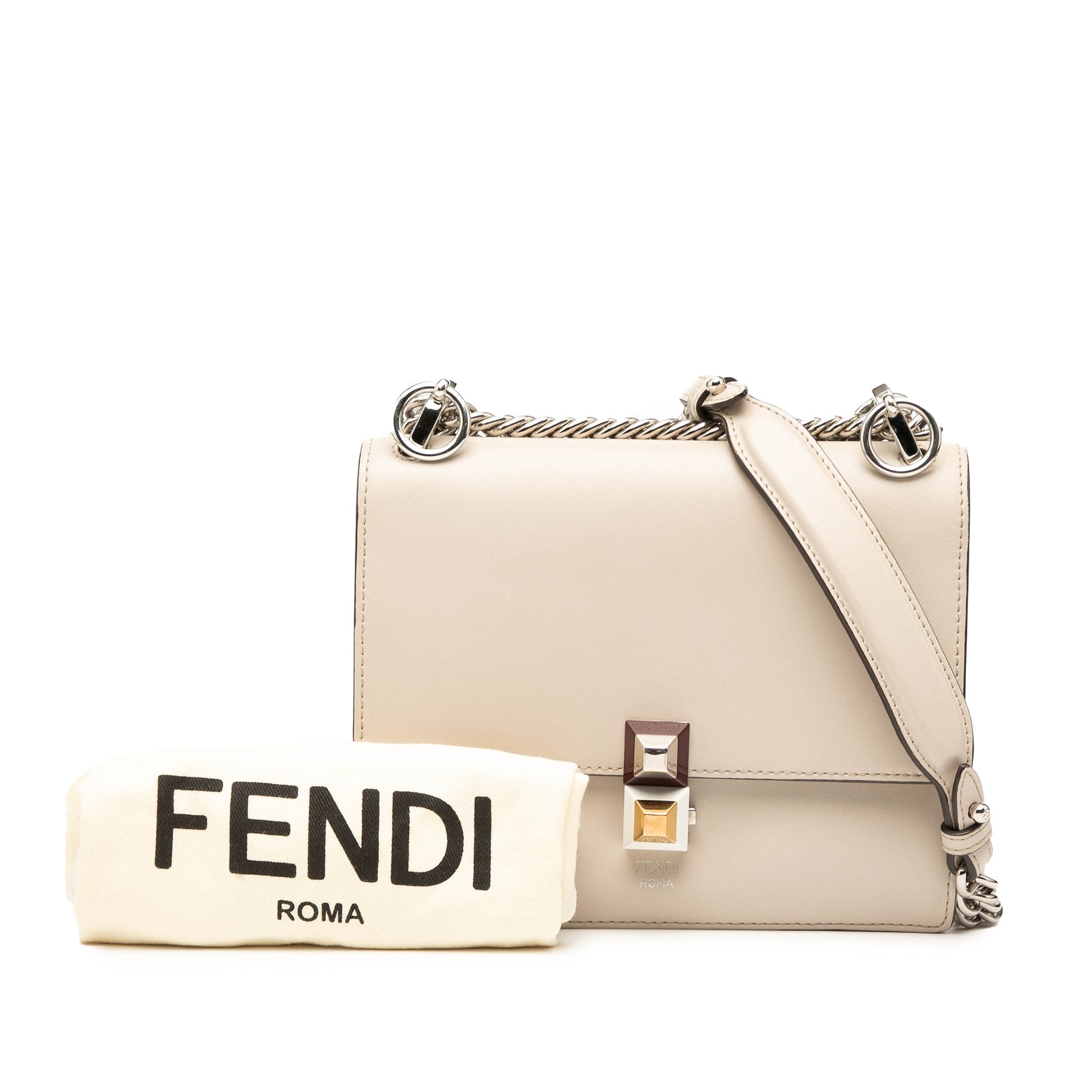 Fendi Small Leather Kan I Crossbody