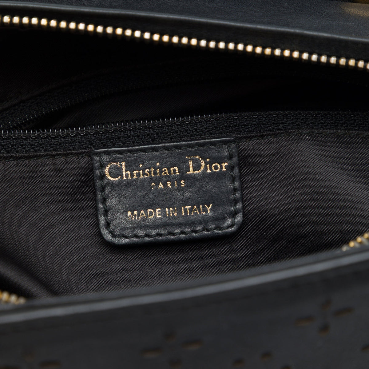 Dior Medium Perforated Calfskin Flower Lady Dior