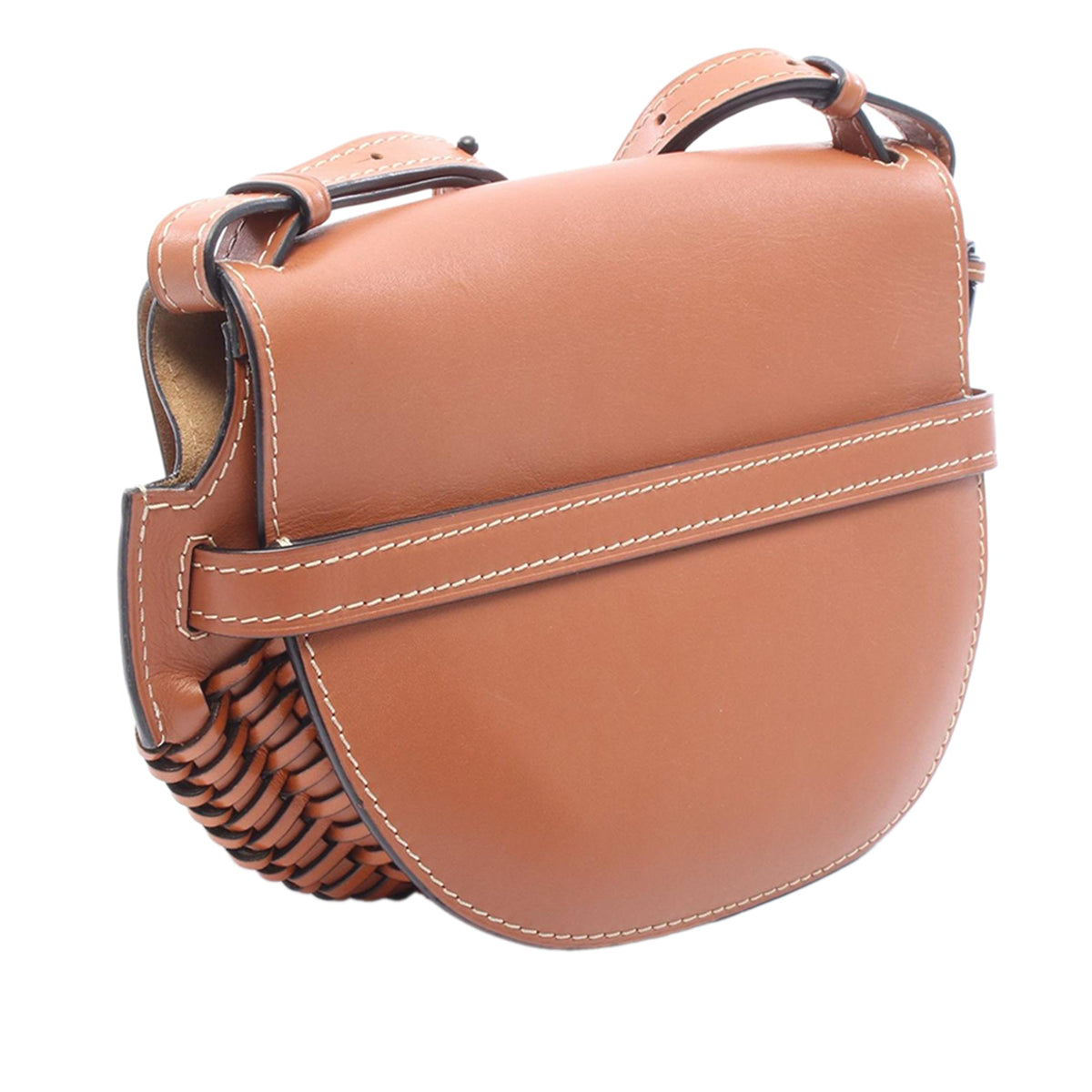LOEWE Small Leather Gate Crossbody — Brown