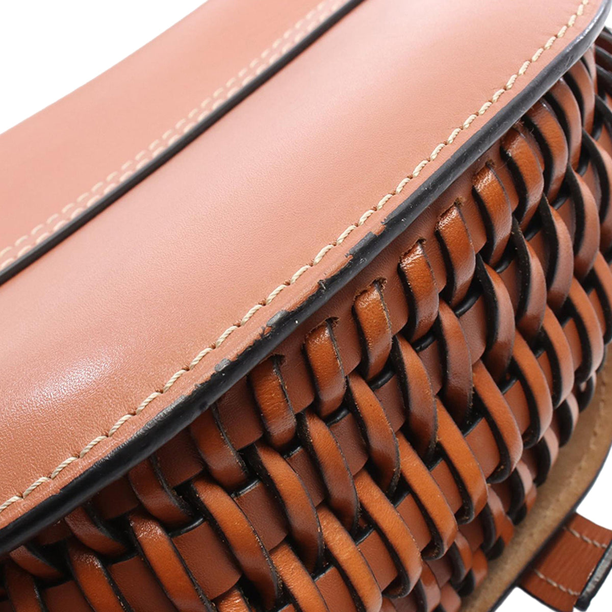 LOEWE Small Leather Gate Crossbody — Brown
