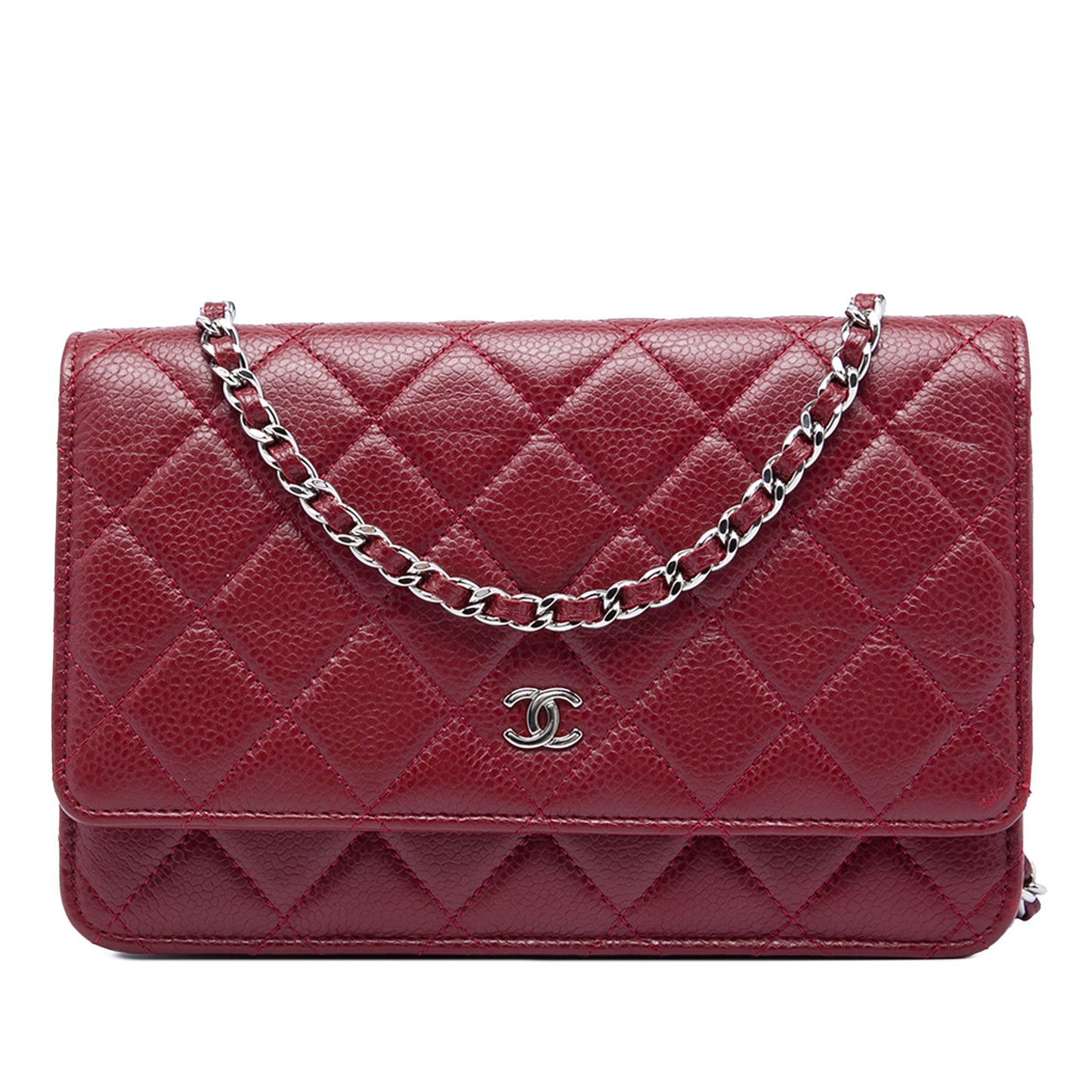 Chanel CC Quilted Caviar Wallet on Chain