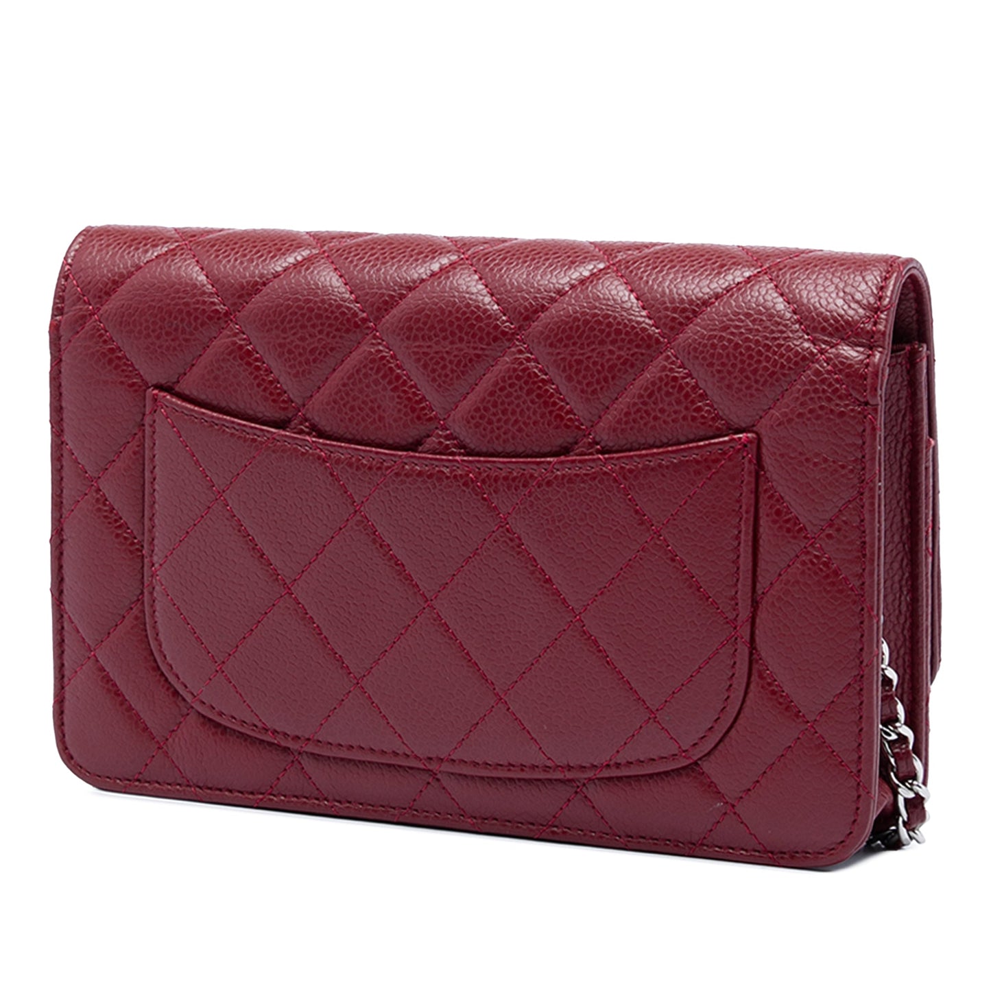 Chanel CC Quilted Caviar Wallet on Chain