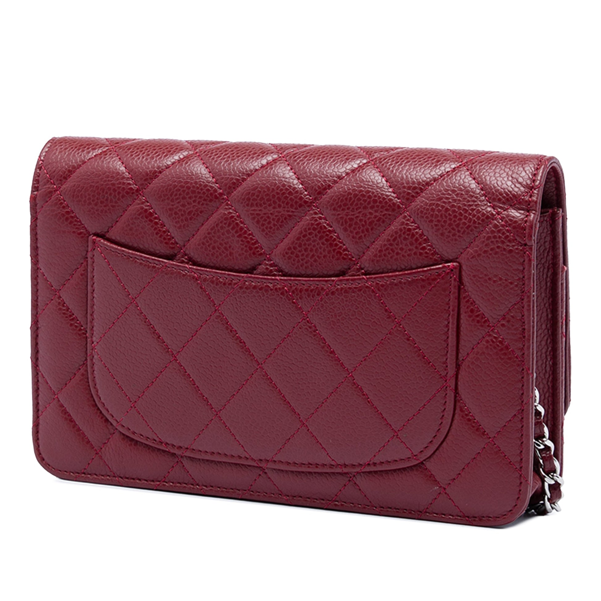 Chanel CC Quilted Caviar Wallet on Chain
